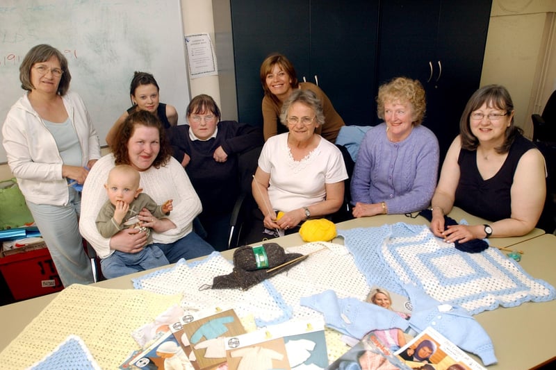 The Cast Offs knitting and stitching group pictured 14 years ago. Can you spot someone you know?