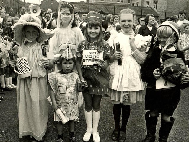 Heeley Festival fancy dress winners, David Kenworthy (paper boy) and Helen Kenworthy (no more strikes), pictured in 1973 - Submitted David Kenworthy
