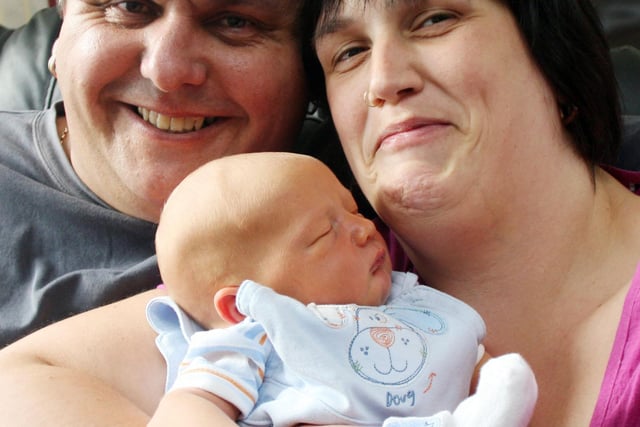 Craig and Dawn Walker with baby Samuel,  Newbold in 2009