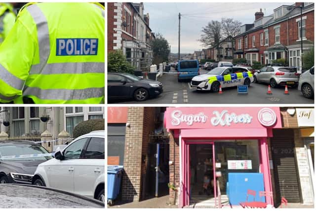 Officers from South Yorkshire Police were called at 8pm on Thursday, January 26 to a report of shots fired at the Sugar Xpress takeaway (bottom right) on Firth Park Road in the Firth Park area of Sheffieldl; and around 13 minutes later, officers were called to another report of shots fired at a vehicle, a Volkswagen Passat, on Machon Bank, Nether Edge (bottom left, top right)