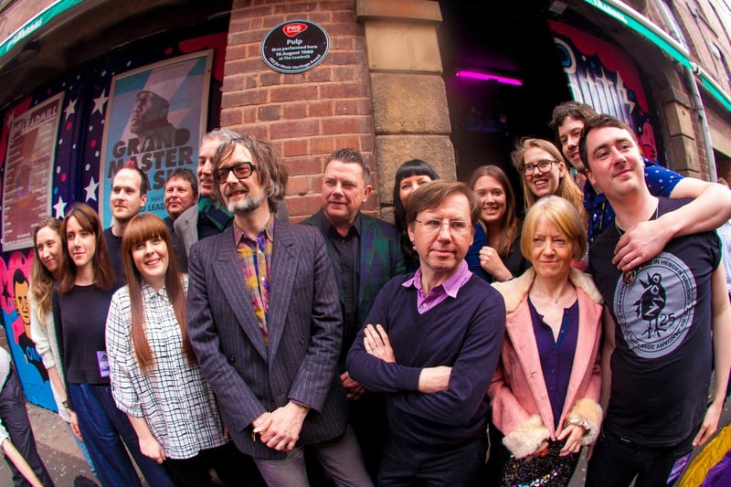 Pulp getting a PRS Music Heritage award at the Leadmill in May 2015