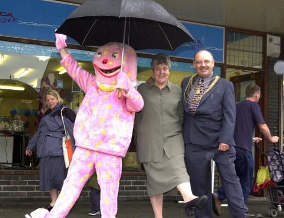 The Waterdale Shopping Centre got a visit from Mr Blobby in 2003.