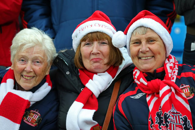 Sunderland fans enjoy the atmosphere on Boxing Day 2015.