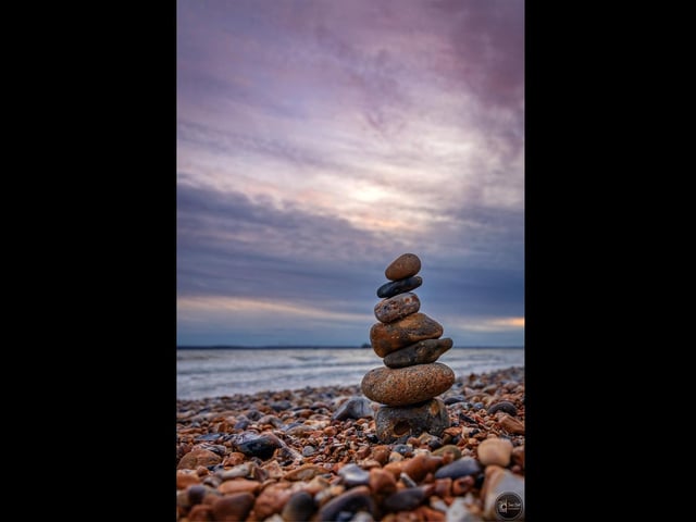 Southsea Beach Stone Stack