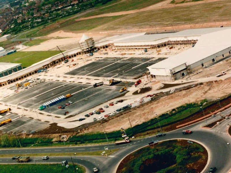 The Lakeside Village site under development in 1996, on White Rose Way
