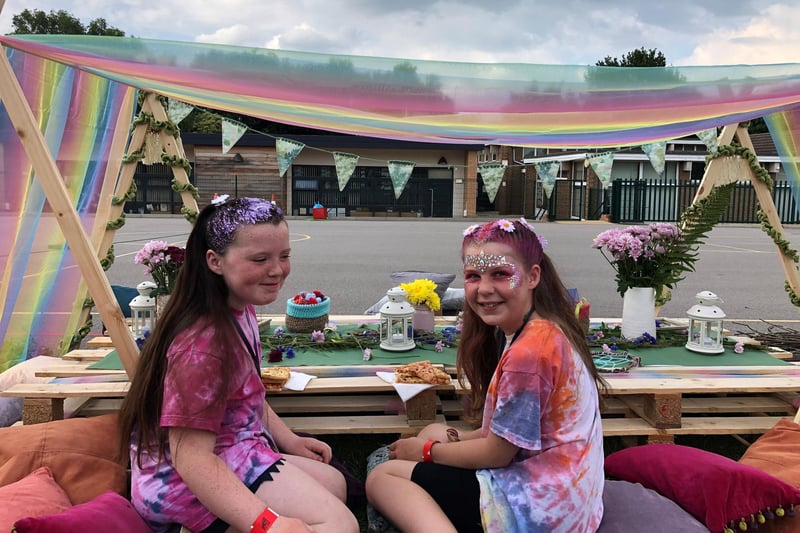 Pupils embraced festival hair and make-up at Oak Fest at Our Lady of Sorrows Catholic Primary School