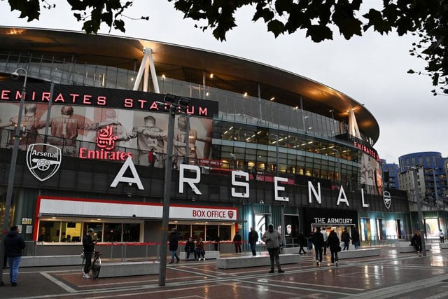 Into the top five and well over the 200,000 interactions comes the Emirates Stadium. Home of Arsenal since 2006 after the club moved from their historic Highbury Stadium. The Emirates is largely seen as one of the best stadiums in the world  (Photo by Shaun Botterill/Getty Images)