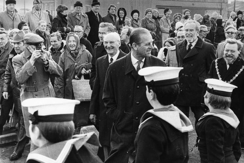 Prince Philip visited Hartlepool in 1980 to see HMS Warrior. Were you in the picture?