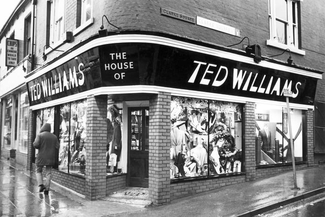 The House of Ted Williams menswear store, London Road, Sheffield, pictured in 1986