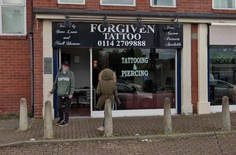 Forgiven Tattoo, on Cricket Inn Road, holds a rating of 4.7 out of 5.0 on Google Reviews based on 64 reviews.