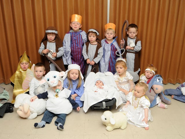 Children of Evanston Gardens Playgroup performed the youngest nativity in Doncaster in 2011