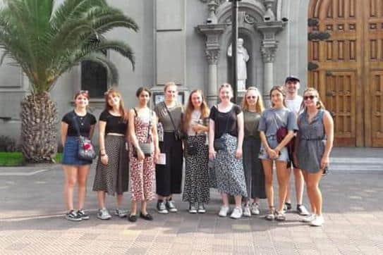 The group of students, some of whom are still stranded in Peru