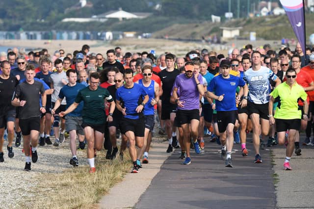 Runners set off in the latest Lee-on-the-Solent parkrun. Picture: Neil Marshall