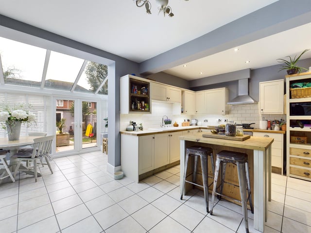 This three bedroom family home in Stride Avenue, Copnor, is on the market for offers in excess of £380,000. It is listed by Chinneck Shaw.