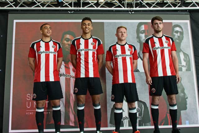 Dominic Calvert-Lewin (second from left) and Ben Whiteman (far right) in Sheffield United colours before leaving Bramall Lane: Marie Caley