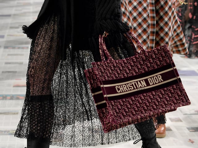 PARIS, FRANCE A model (bag detail) walks the runway during the Dior show as part of the Paris Fashion Week Womenswear Fall/Winter 2020/2021 on February 25, 2020