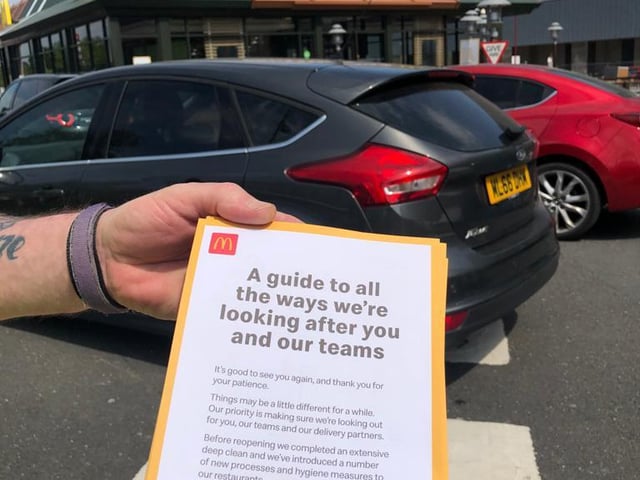 At the McDonald’s on Almondale Avenue, they are taking measures to keep staff and customers safe.