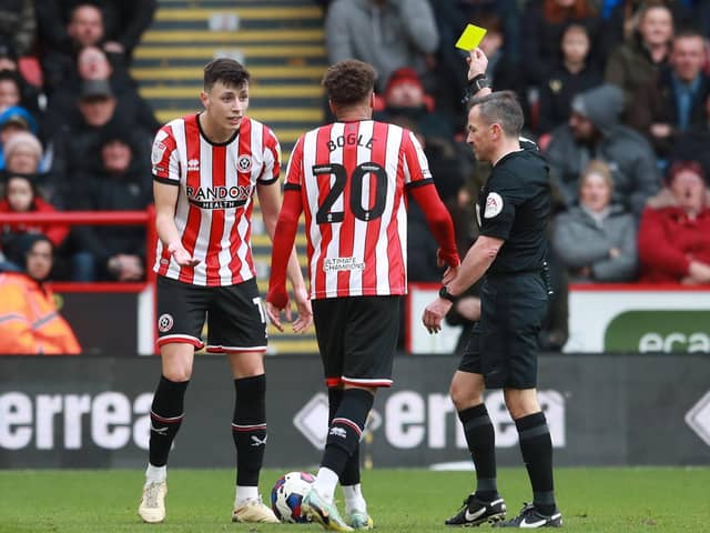 Sheffield United's Anel Ahmedhodzic is now suspended after receiving his 10th yellow card of the season: Simon Bellis / Sportimage