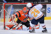Killer blow as Tedesco scores the winner for Guildford Flames at Sheffield Steelers. Picture: Dean Woolley