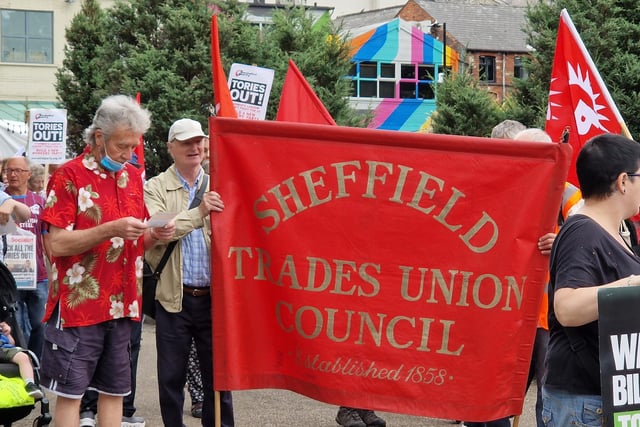 Sheffield Trade Union Council joined the rally.