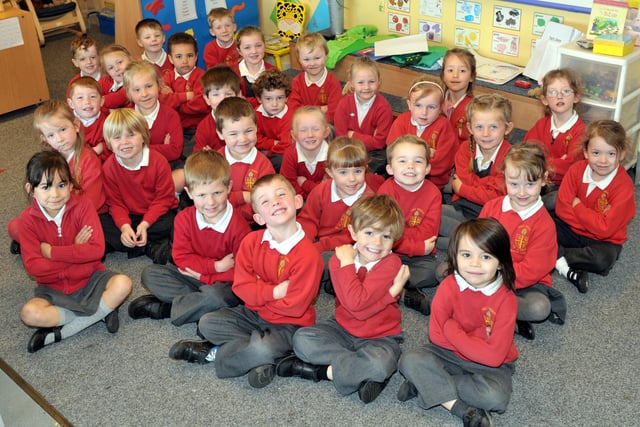 The September 2010 new starters at Holy Trinity Primary School in Seaton Carew.