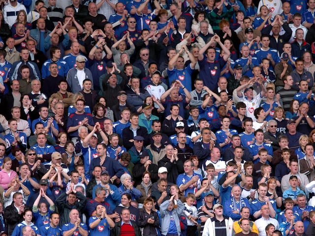 Pompey fans dug out the famous Big Daddy wrestling chant complete with exuberant hand clapping as the demolition continued