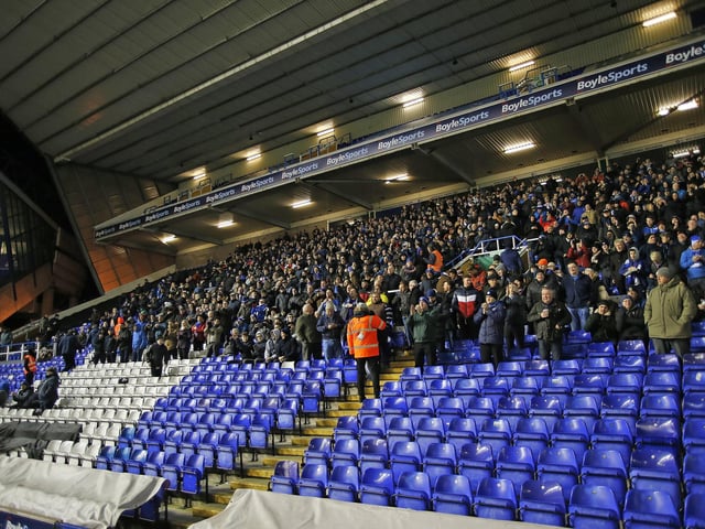 1,526 Pompey fans made the midweek trip to St Andrew's for a big game against our promotion rivals. 6,983 supporters were there in total.