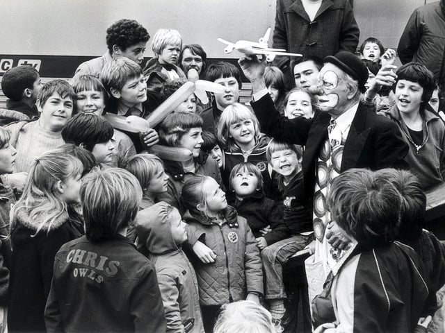 Kids enjoying the Multi-Coloured Swap Shop in Norfolk Park, Sheffield, in October 1981