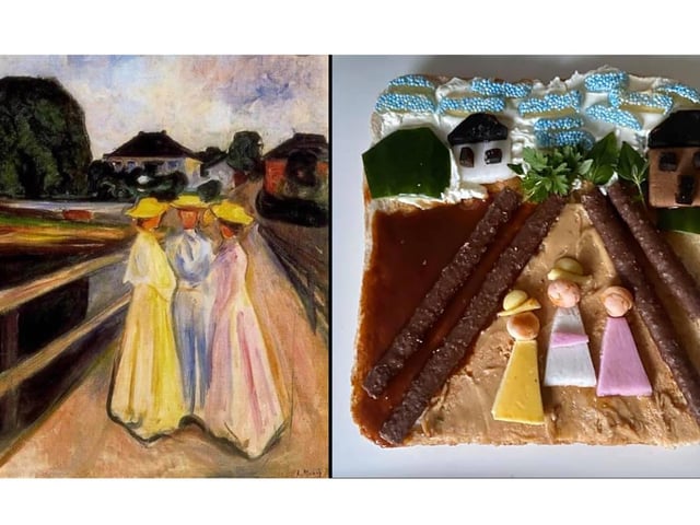 Caroline Barnes, a human resources business partner at the University of Portsmouth, has been recreating famous paintings on her toast