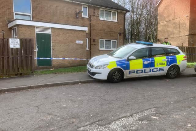 Officers forced entry to a property in Skelton Close in the Woodhouse area of Sheffield shortly after 8am yesterday morning (Monday, February 20, 2023) and discovered the body of a woman inside. Picture: Tobias Gavelle
