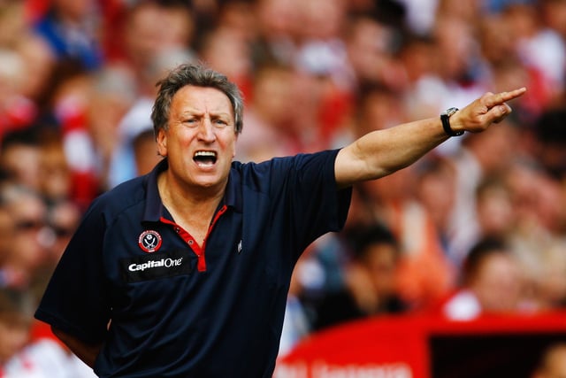 Warnock was appointed as manager of his boyhood club in December 1999. He guided the Blades to the semi-finals of the FA and League cups in 2003, losing to Arsenal and Liverpool respectively. During the same season he led United to the Division One play-off final where his side were beaten 3–0 by Wolverhampton Wanderers at the Millennium Stadium. Warnock did steer United to promotion in 2006 but defeat to Wigan on the final day of the season the following year saw his side drop back to the second tier. He quit in June 2007. He had a 42.53 win percentage, having won 165 of his 388 games.