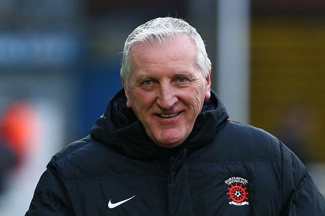 Moore had 59 games in charge of Pools between December 2014 and February 2016. He has also managed Tranmere Rovers, Rotherham United, Oldham Athletic and Eastleigh.  (Photo by Mark Runnacles/Getty Images)