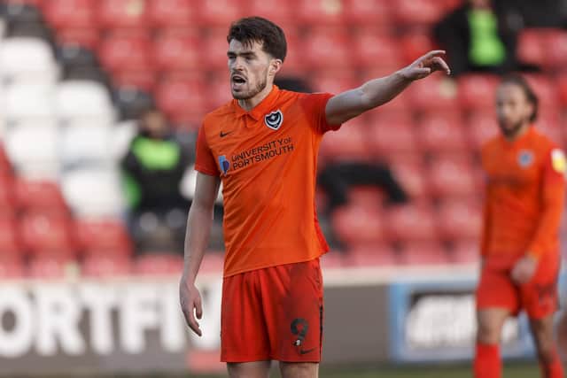 John Marquis scored Pompey's opener on 16 minutes.  Picture: Daniel Chesterton