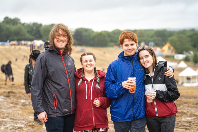 Ben Austin, Kate Brant, Derew Hickman& Holly Langford at Wickham Festival on day one. Picture: Andy Hornby