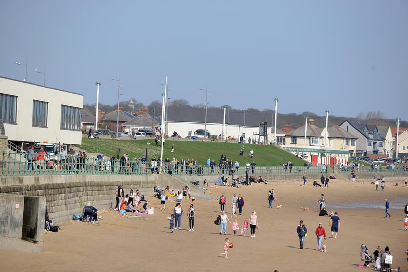 The warm weather brought people to the coast on Wednesday.
