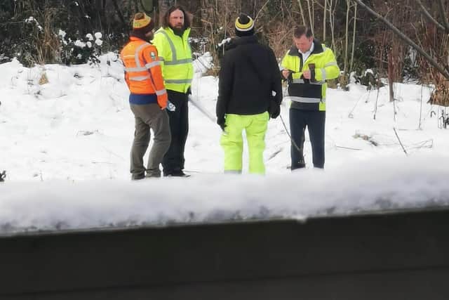Contractors on site at Twentywell Lane (courtesy Jo Mallows)