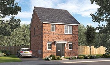 An artist's impression of a three-bedroom, semi-detached Haddington home.