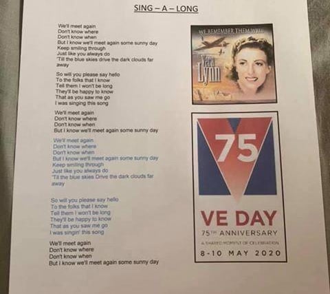 Debra Thompson shared this photo of her daughter Maria Hartley's street, Roberts Grove, where residents are ready for a VE Day sing-along