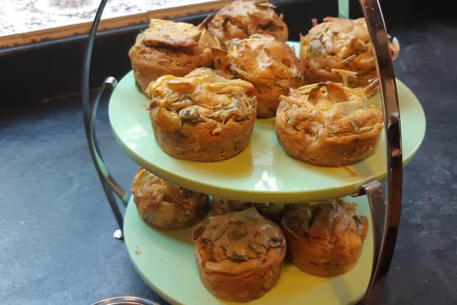 Raheel and daughter Isla even offer 'Bakeoff' cookalongs of treats such as pakora muffins