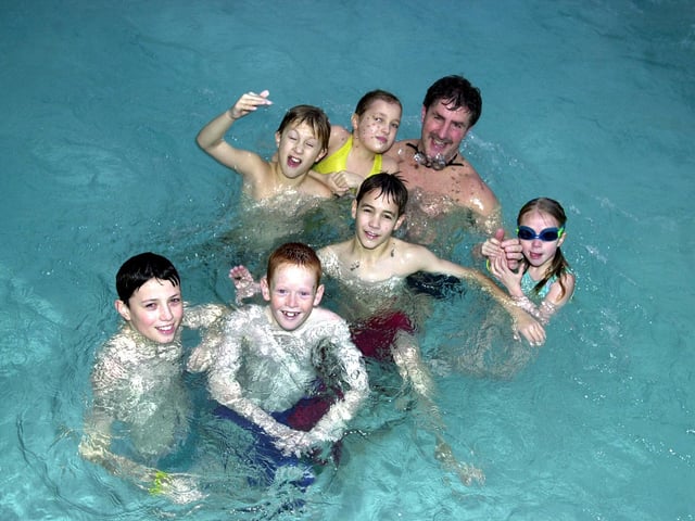 Swimmers had fun in the outdoor pool at in Doncaster's Dome in 2002