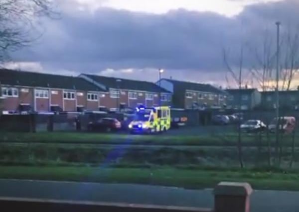 Laura Brown shared this image of an ambulance turning on its light in the Durham Grove area of Jarrow.