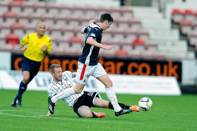 19-08-2014. Picture Michael Gillen. DUNFERMLINE. East End Park. Dunfermline v Falkirk. Petrofac Training Cup. Falkirk win 2-1. Andy Geggan 6 and Conor McGrandles 11