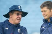 BIG DECISIONS: Yorkshire director of cricket Martyn Moxon, right, with former England head coach, Trevor Bayliss. Picture by Allan McKenzie/SWpix.com Copyright: © SWpix.com (t/a Photography Hub Ltd)