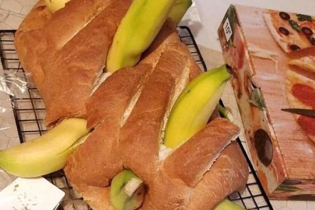 It's home economics again, and this creation from Donna Speck's house brings new meaning to the term 'banana bread'!