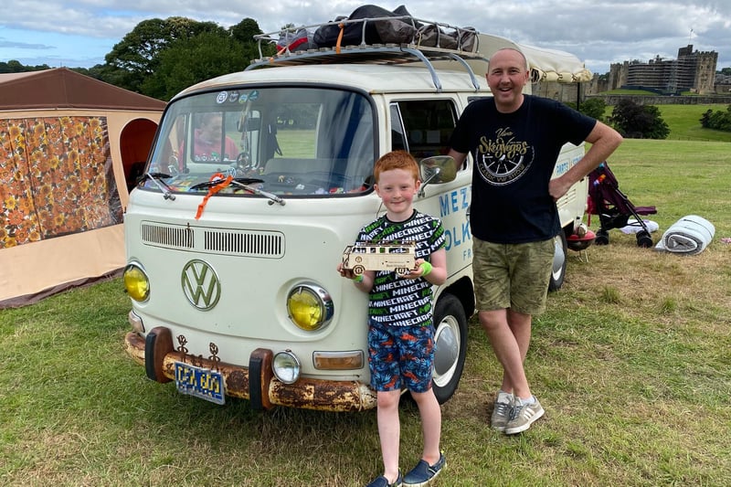 Lee Crammon and his son Lucas, from Fence Houses, near Sunderland, whose 51-year Volkswagen Crew Cab won the Best Original award at the 2012 Mighty Dub Fest at Alnwick this weekend (Friday, July 30, to Sunday, August 1).