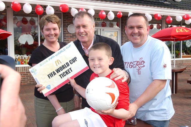 Scott Wallace enjoyed a special day in 2006 when he and his parents got to meet the England World Cup hero Sir Geoff Hurst.