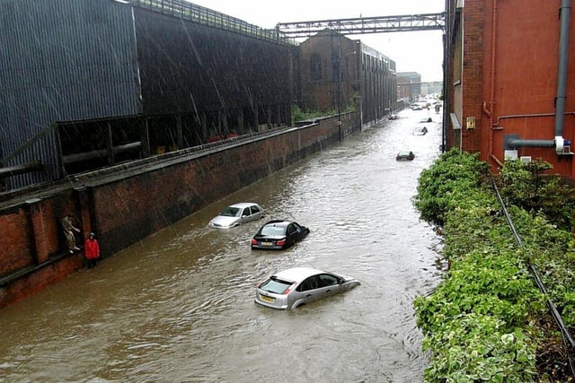 Flooding at Forgemasters, Brightside, in June 2007