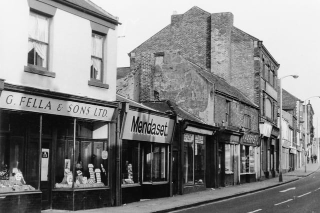 How many of these Silksworh Row shops do you remember from May 1968? Photo: Bill Hawkins.