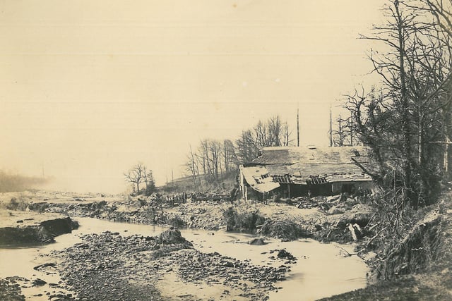 The aftermath of the great Sheffield floods of 1864, in which 240 people drowned.