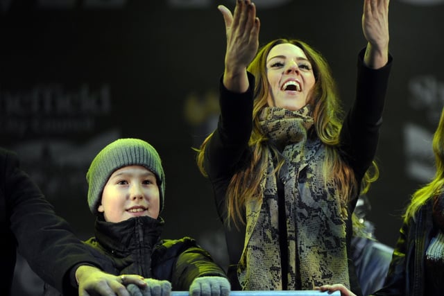 Former Spice Girl Melanie C switches on Sheffield Christmas lights in 2011